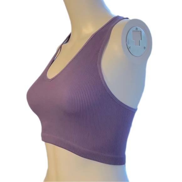 Free People Movement Free Throw Crop Purple Dust Size Medium - Picture 5 of 8